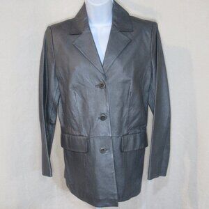 Terry Lewis Classic Luxuries Genuine Leather Blazer Jacket | Size XS